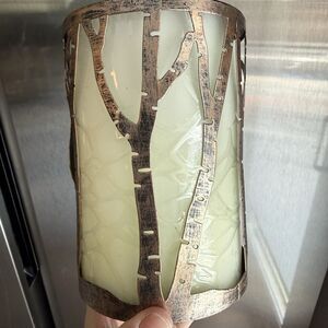 Rustic Deer/Woods Candle Sleeve Metal Holder for Battery Powered Pillar